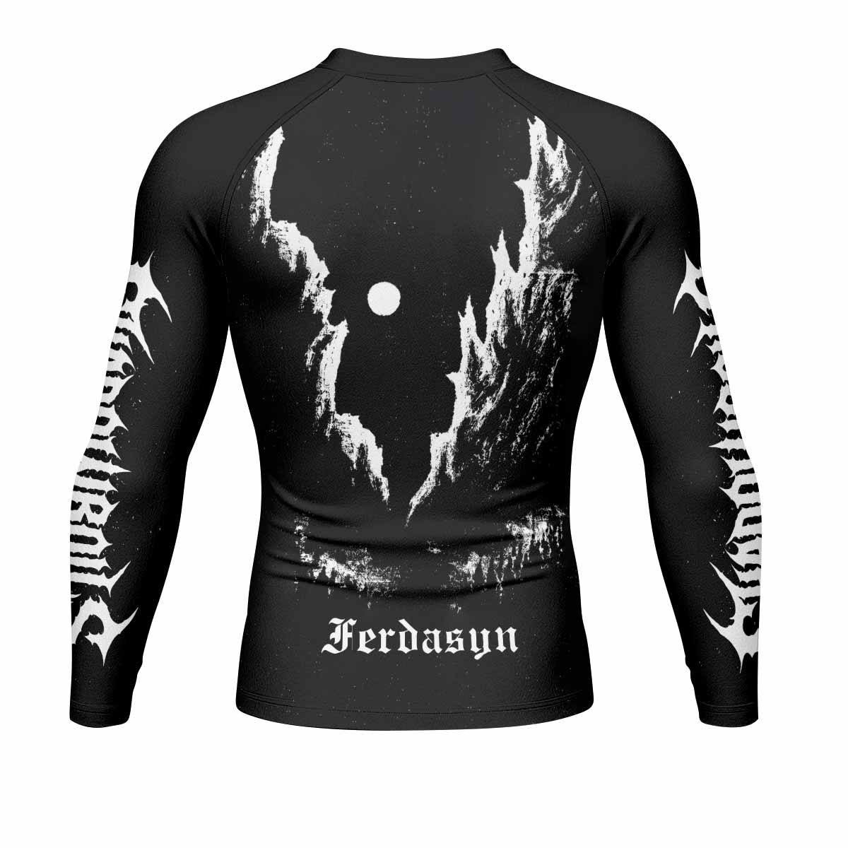 Darkthrone Transilvanian Hunger Men's Rash Guard Long Sleeve - back view mockup