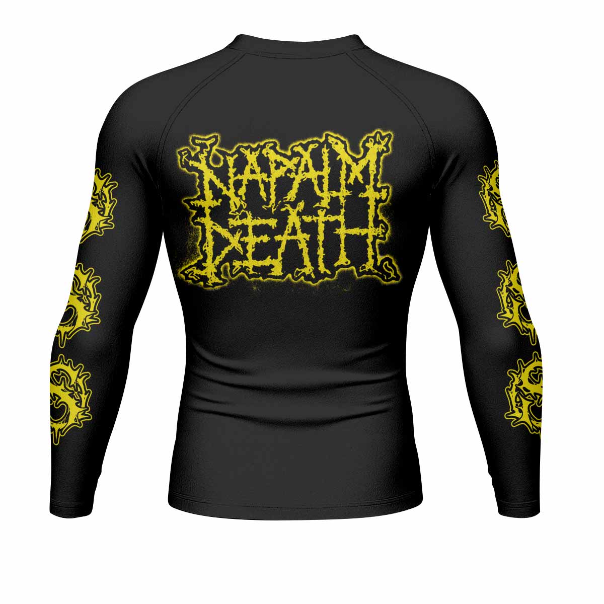 Napalm Death Scum Men's Rash Guard Long Sleeve - back view mockup