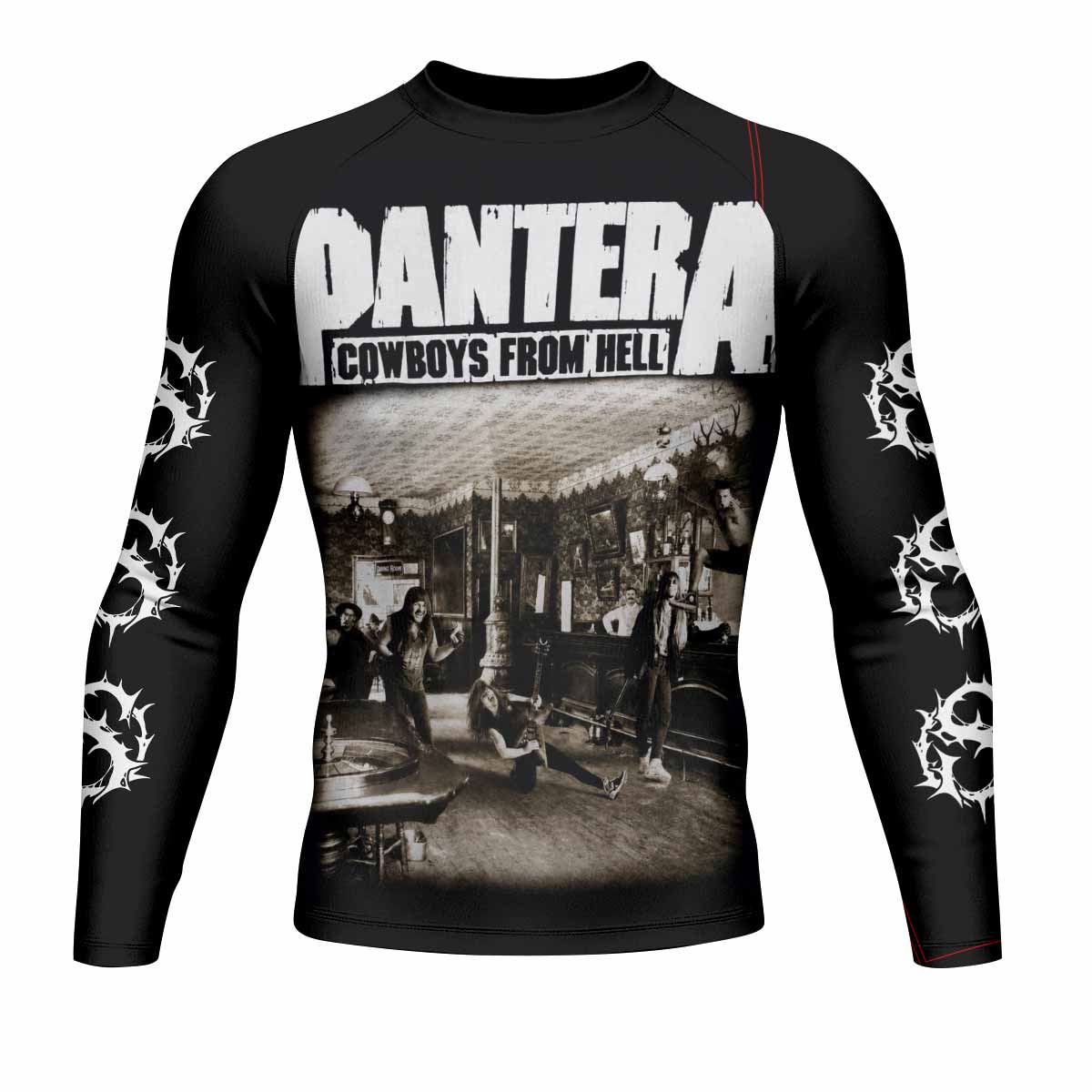 Cowboys from Hell Pantera Men's Rash Guard Long Sleeve - front view mockup