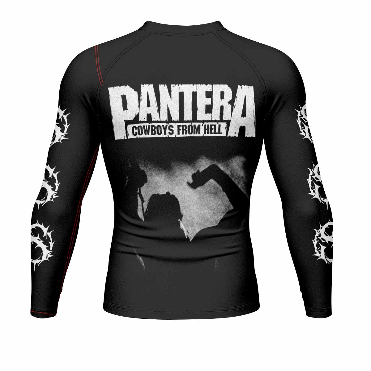 Cowboys from Hell Pantera Men's Rash Guard Long Sleeve - back view mockup