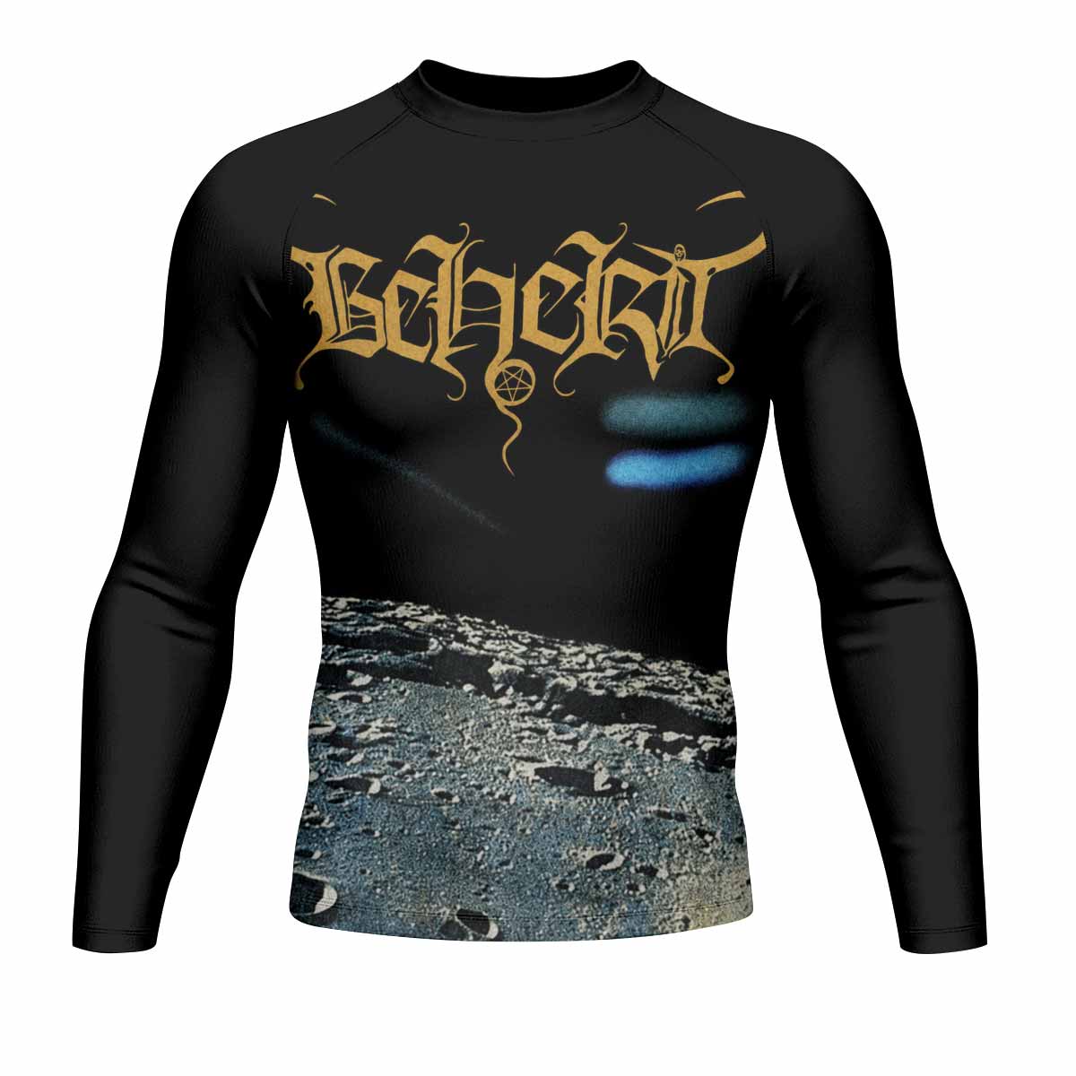 Beherit Drawing Down the Moon Men's Rash Guard Long Sleeve - front view mockup