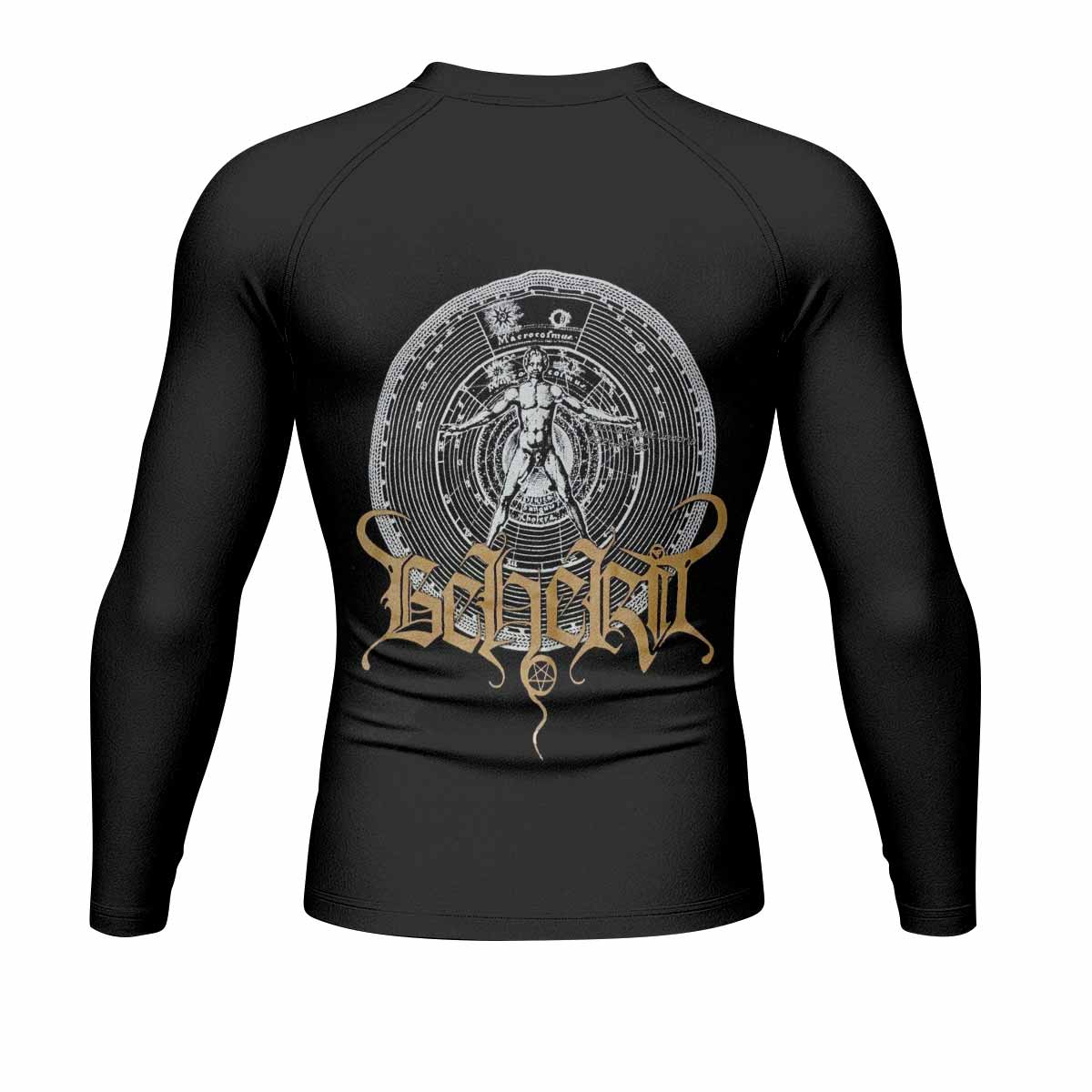 Beherit Drawing Down the Moon Men's Rash Guard Long Sleeve - back view mockup