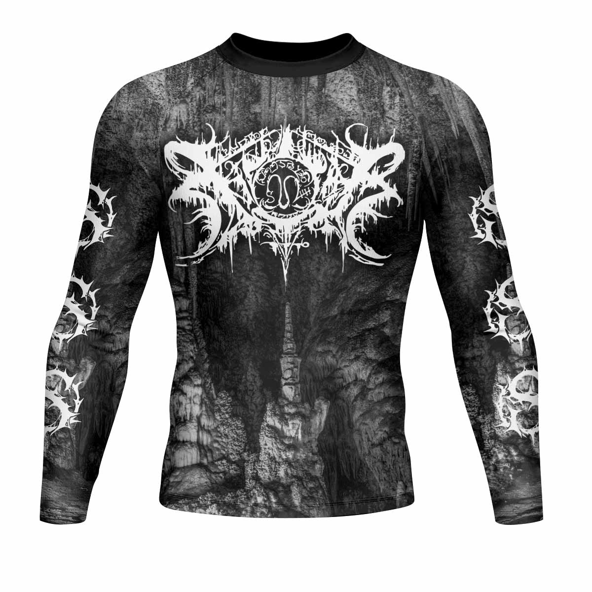 Xasthur Nocturnal Poisoning Men's Rash Guard Long Sleeve - front view mockup