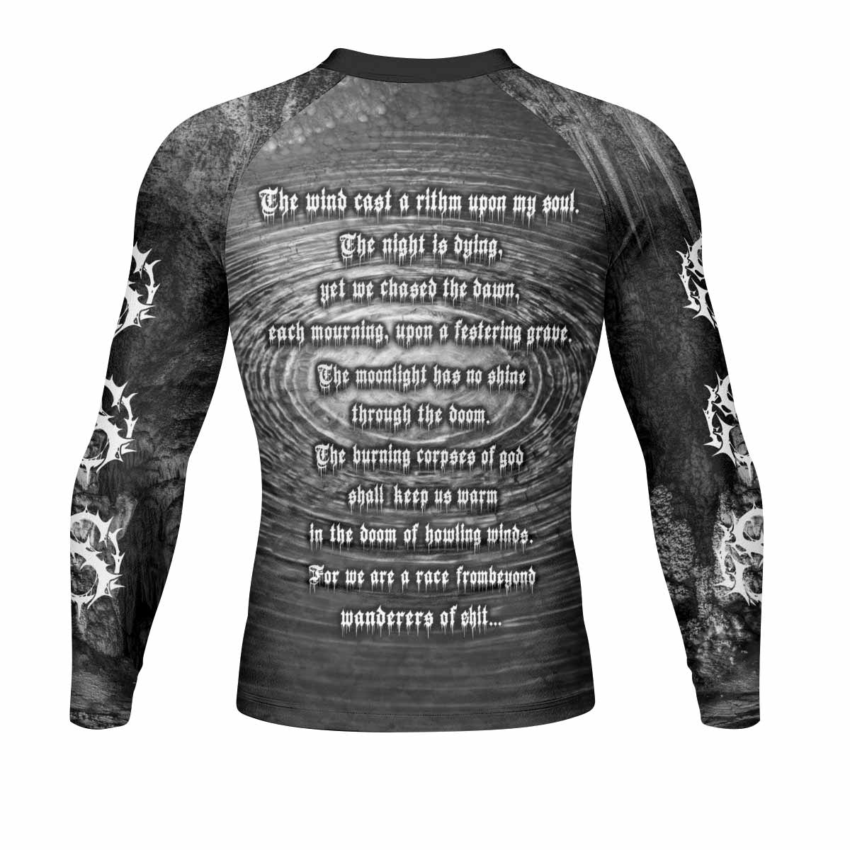 Xasthur Nocturnal Poisoning Men's Rash Guard Long Sleeve - back view mockup