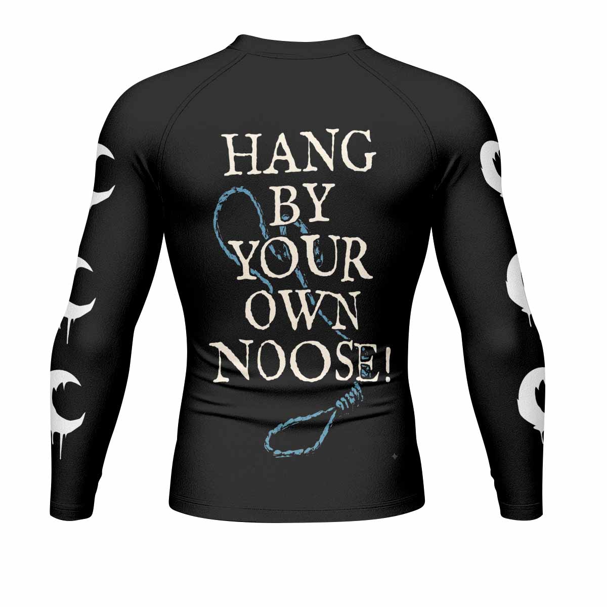 Leviathan A Silhouette in Splinters Men's Rash Guard Long Sleeve - back view mockup