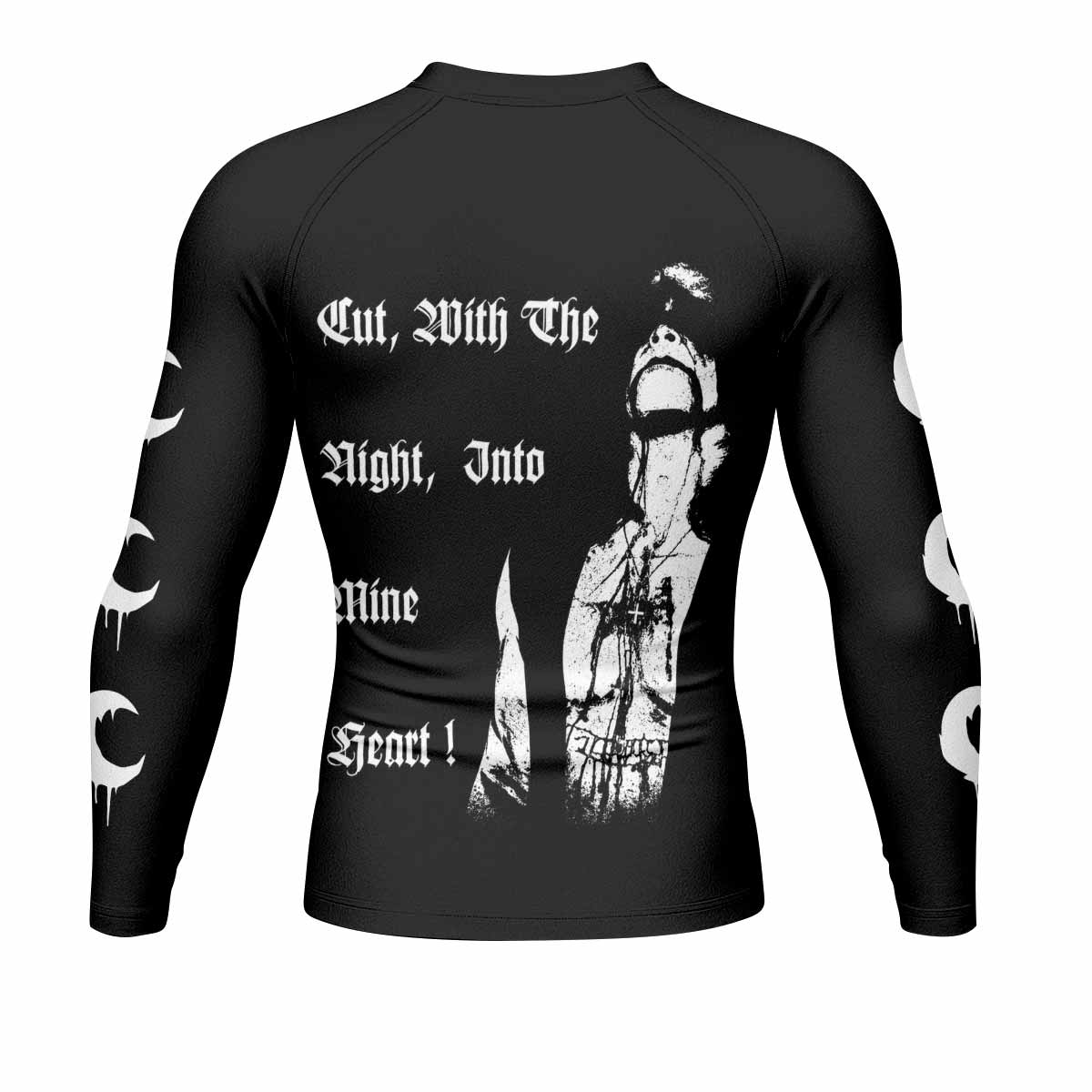 Leviathan Tentacles of Whorror Men's Rash Guard Long Sleeve - back view mockup