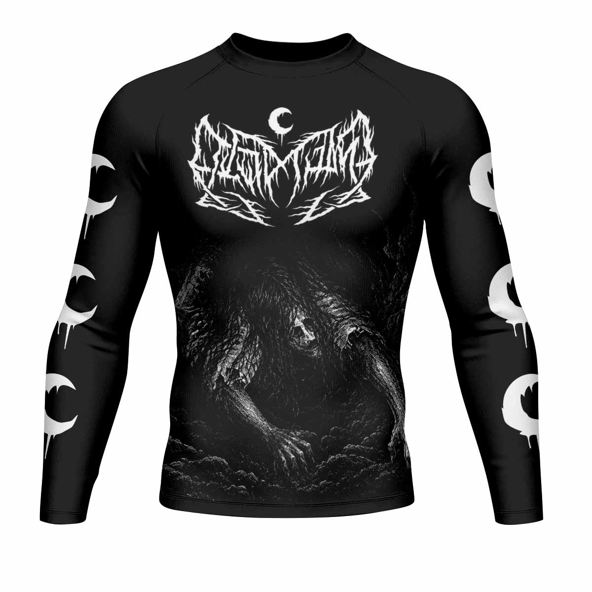 Leviathan Fucking Your Ghost In Chains of Ice Men's Rash Guard Long Sleeve - front view mockup