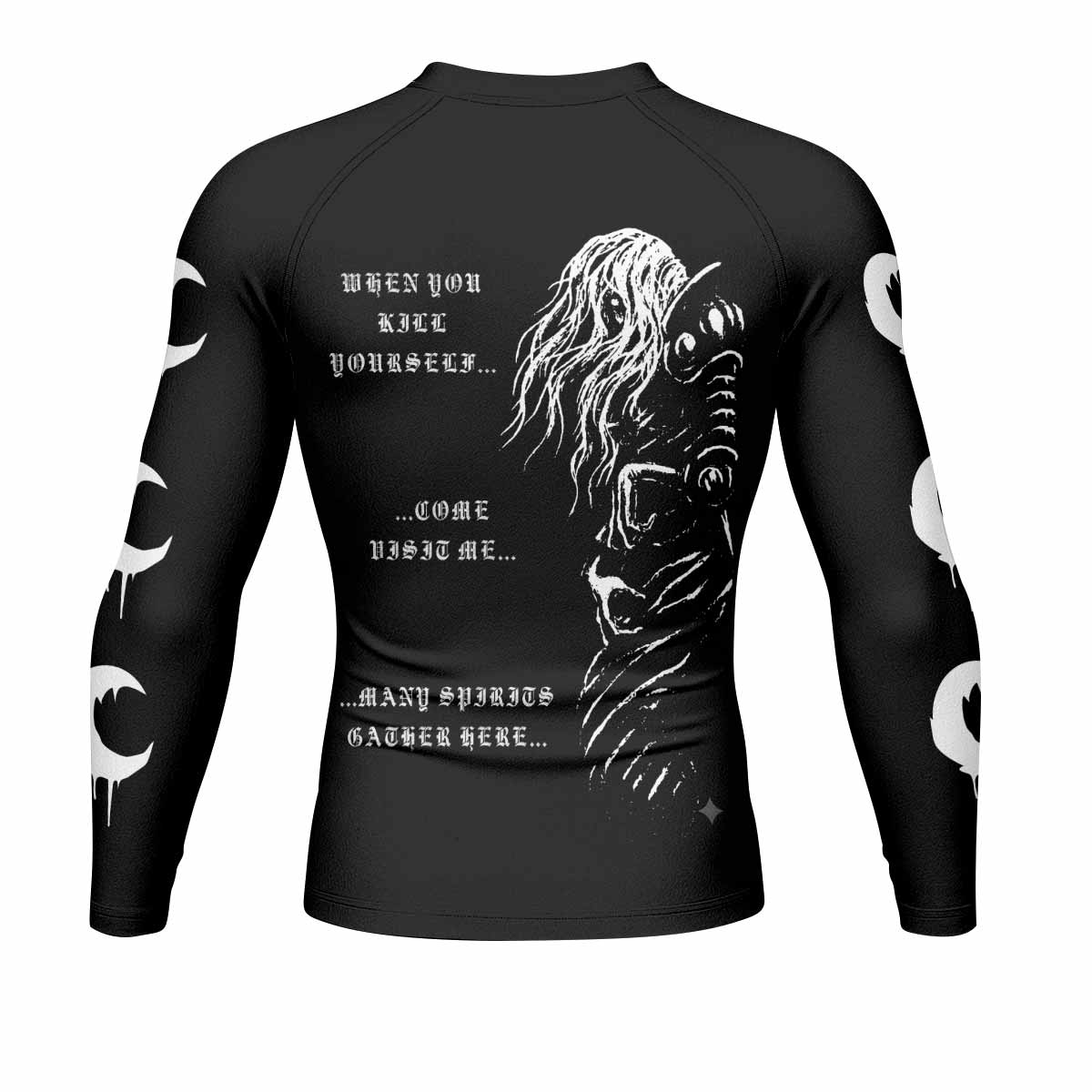 Leviathan Fucking Your Ghost In Chains of Ice Men's Rash Guard Long Sleeve - back view mockup