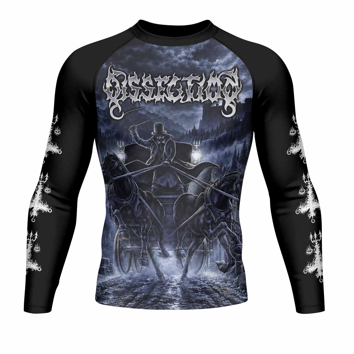 Dissection The Somberlain Men's Rash Guard Long Sleeve - front view mockup