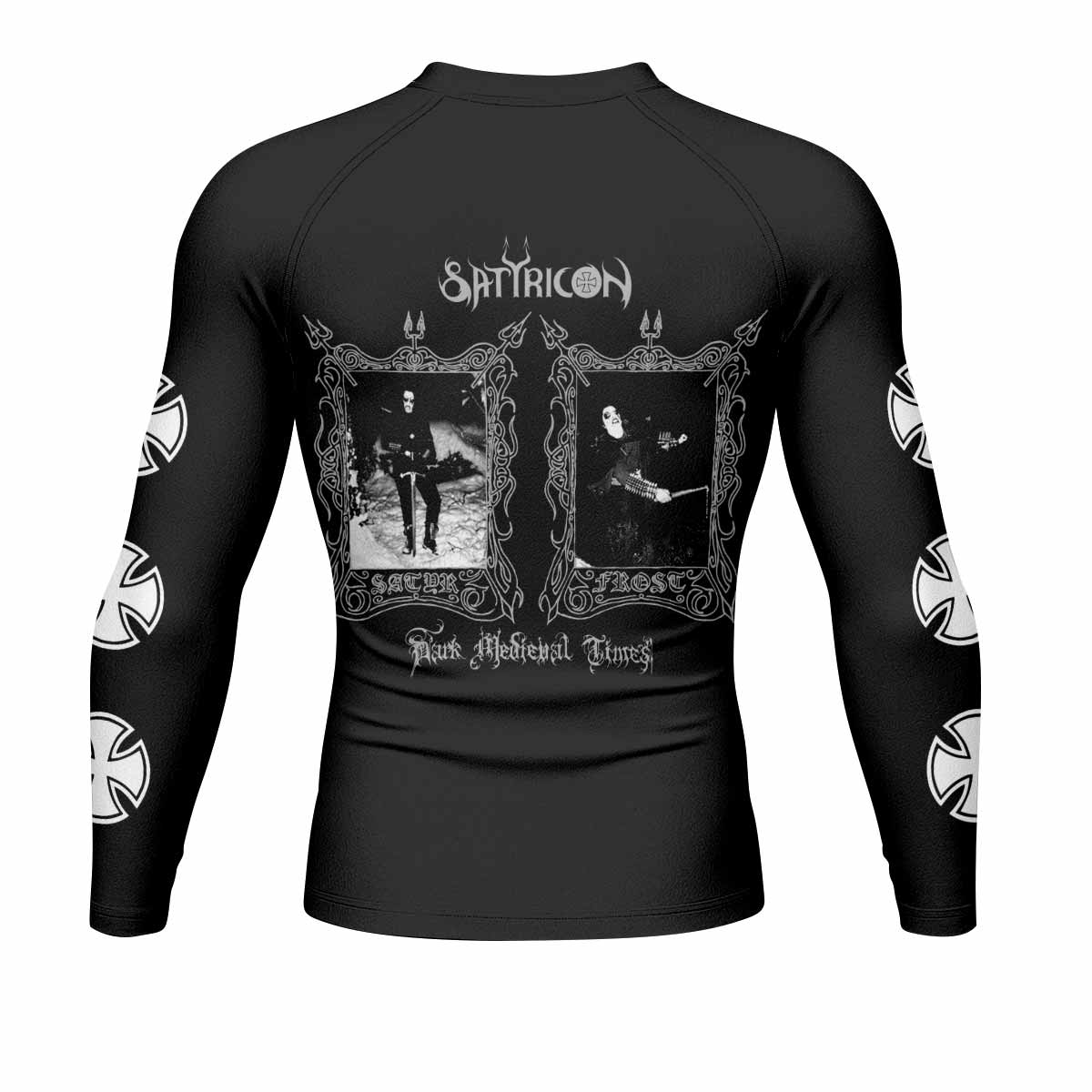 Satyricon Dark Medieval Times Men's Rash Guard Long Sleeve - back view mockup