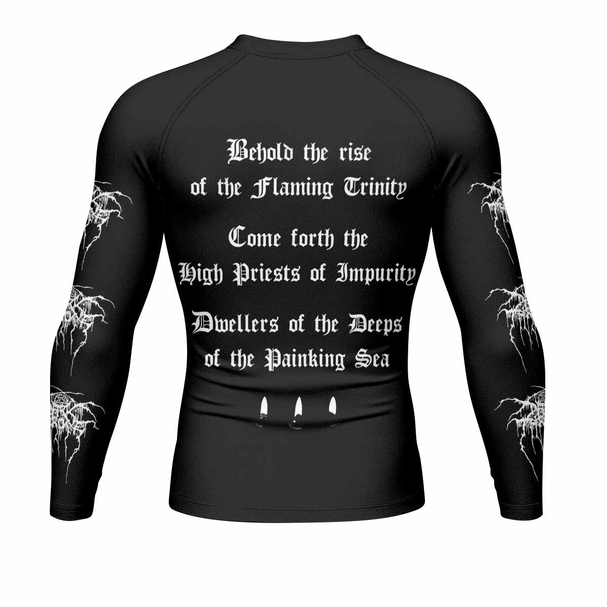 Darkthrone Panzerfaust Men's Rash Guard Long Sleeve - back view mockup