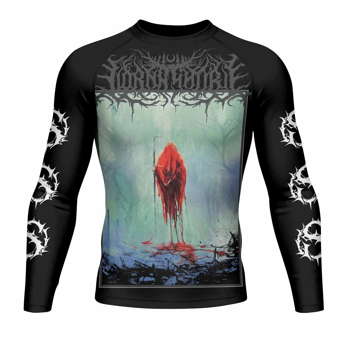 Lorna Shore And I Return To Nothingness Men's Rash Guard Long Sleeve - front view mockup