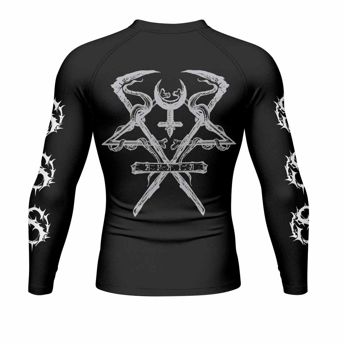 Lorna Shore And I Return To Nothingness Men's Rash Guard Long Sleeve - back view mockup