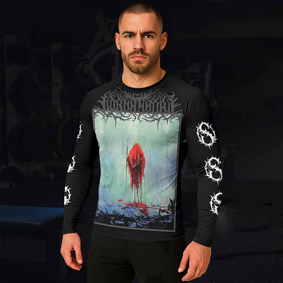 Lorna Shore And I Return To Nothingness Men's Rash Guard Long Sleeve - lifestyle view