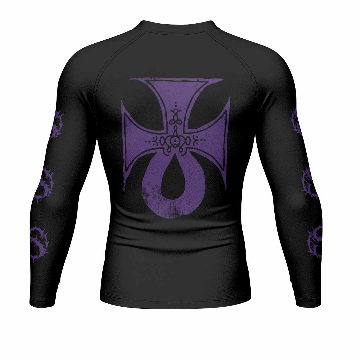 Electric Wizard Let Us Prey Men's Rash Guard Long Sleeve - back view mockup