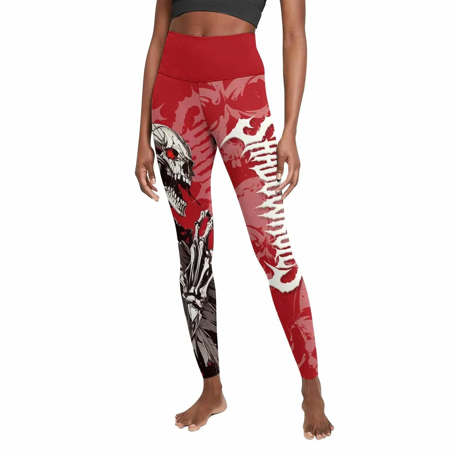 Reaper's Wrath Women's Leggings - front view mockup
