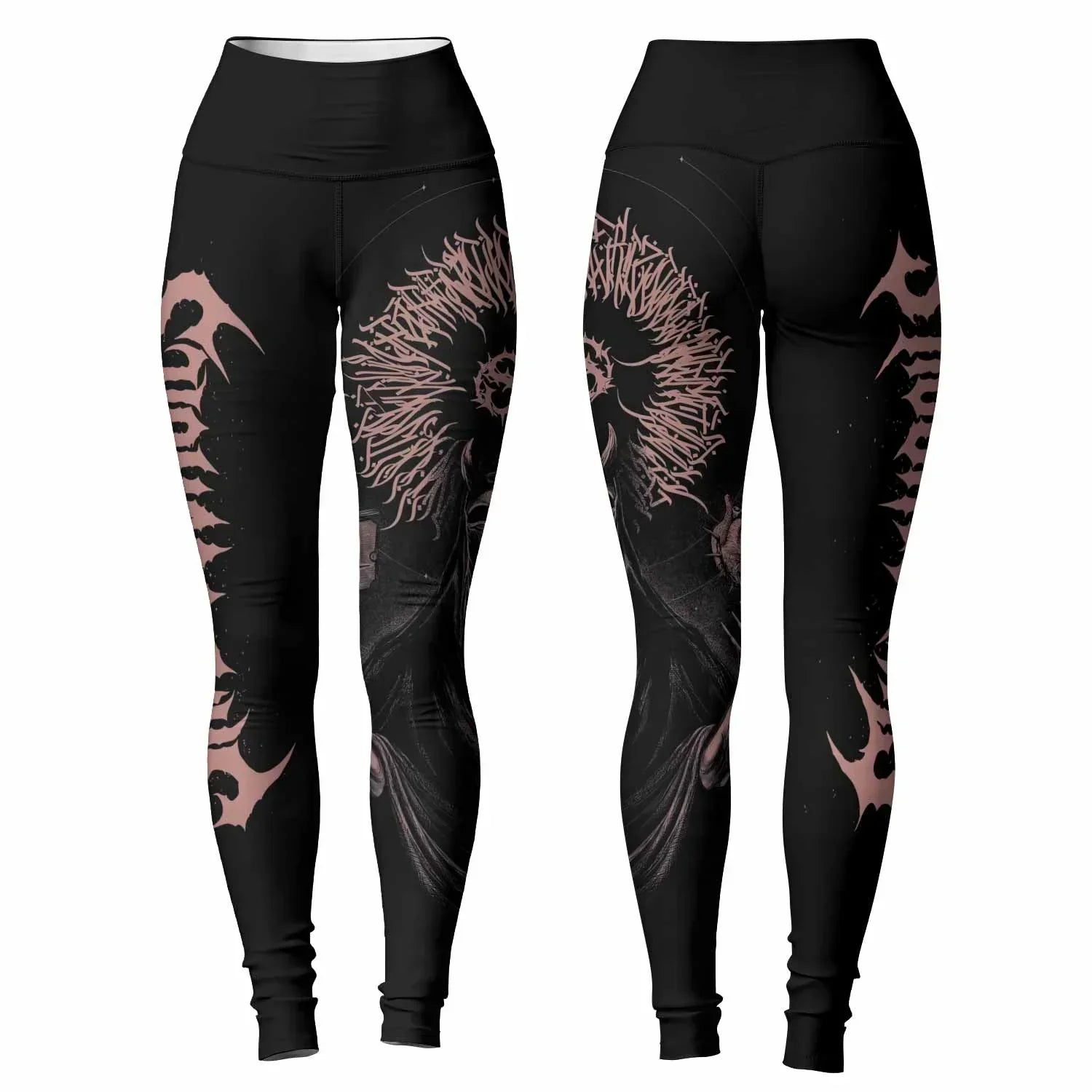 Dark Anointed Women's Leggings - front and back view