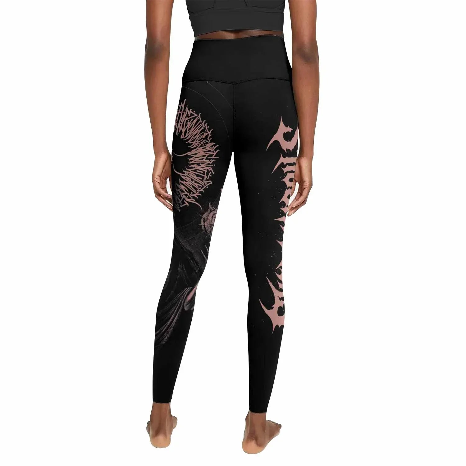 Dark Anointed Women's Leggings - back view mockup