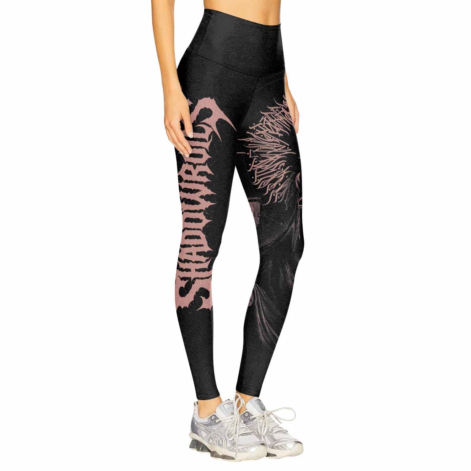 Dark Anointed Women's Leggings - right side mockup