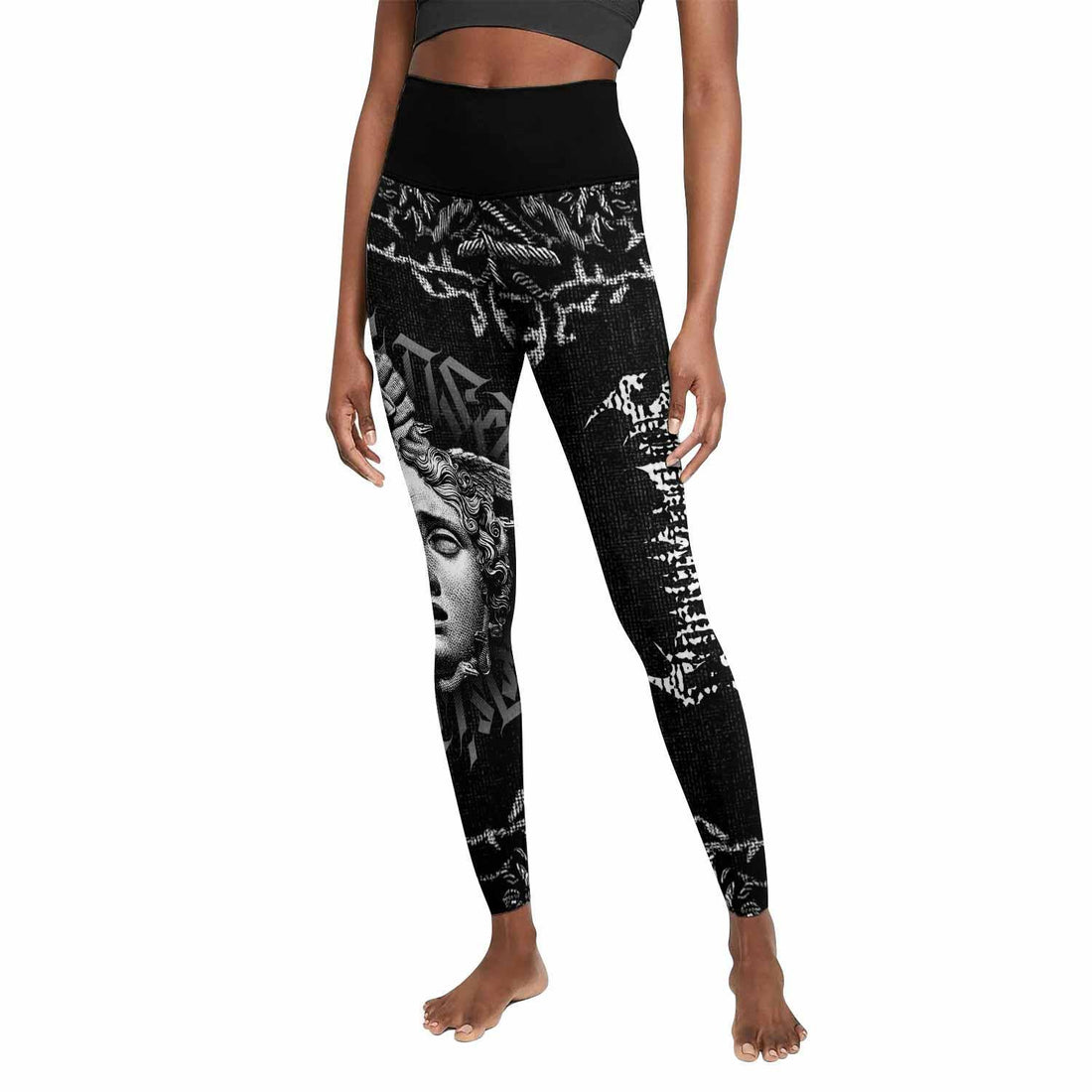 The Monster of Perseus Women's Leggings - front and back view