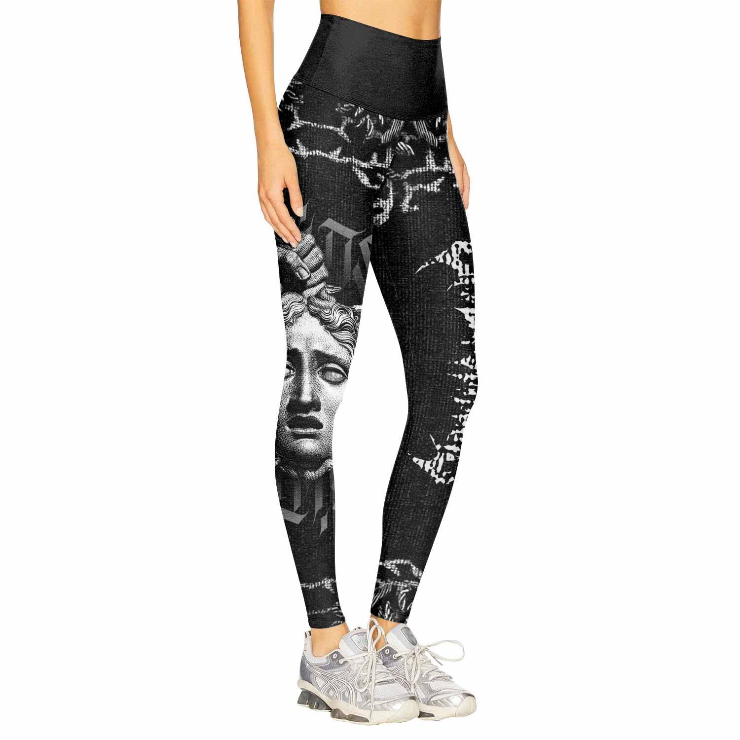 The Monster of Perseus Women's Leggings - right side mockup