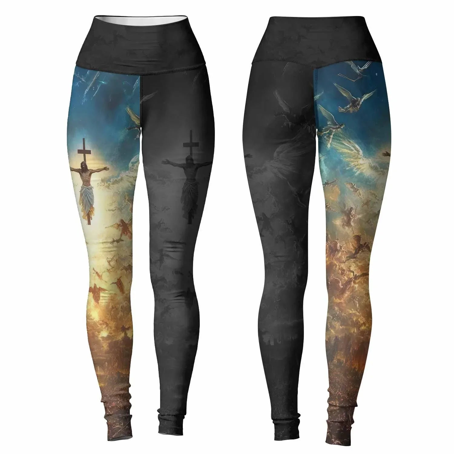 Isaiah 41:10 Fear Not Women's Leggings - front and back view