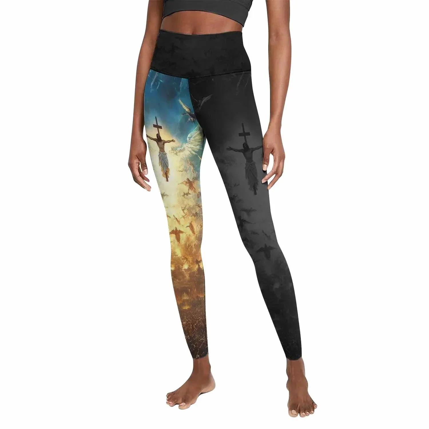 Isaiah 41:10 Fear Not Women's Leggings - front view mockup