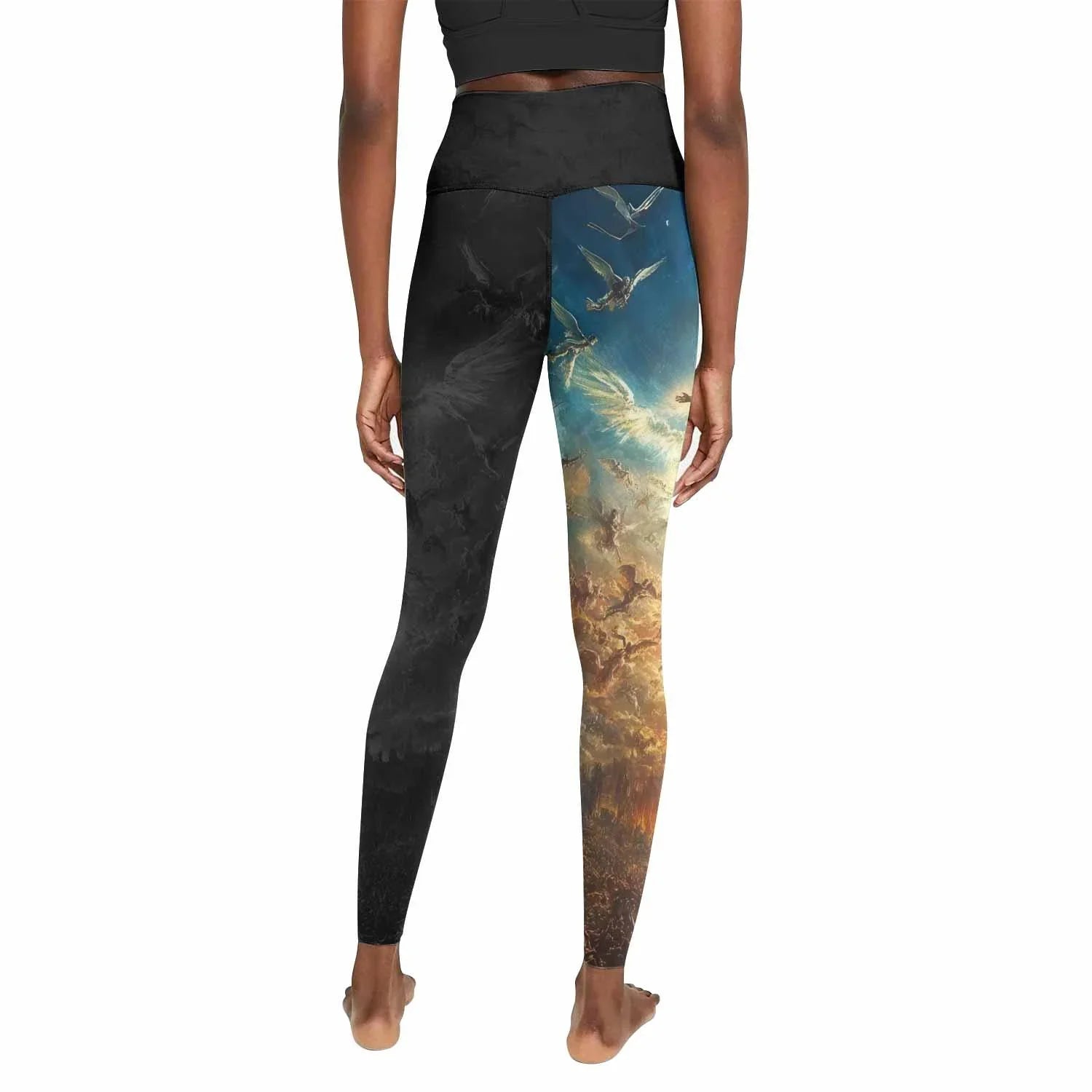 Isaiah 41:10 Fear Not Women's Leggings - back view mockup