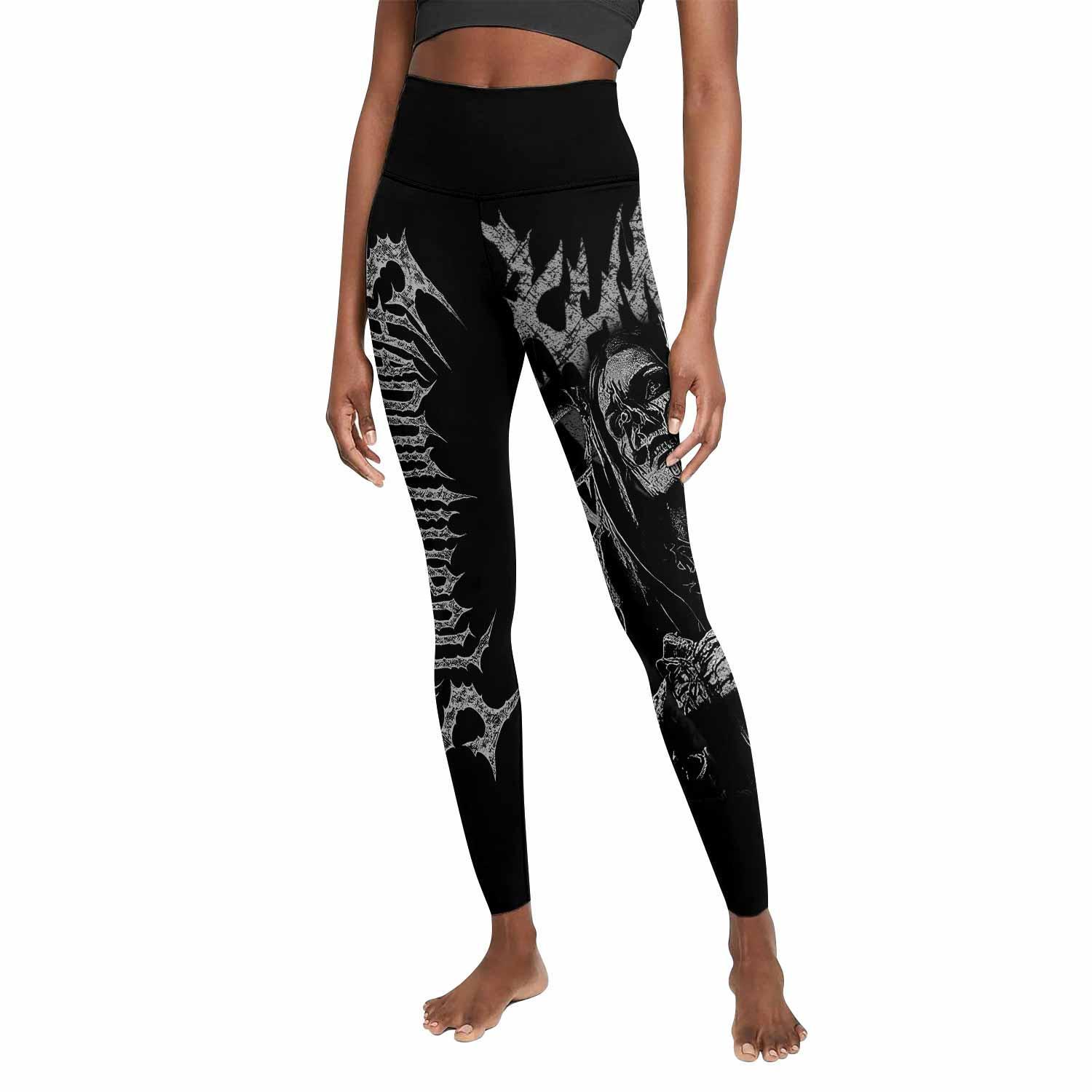 Against All Gods Women's Leggings - front view mockup