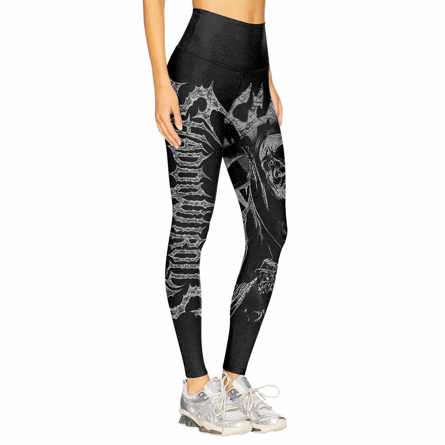 Against All Gods Women's Leggings - right side mockup
