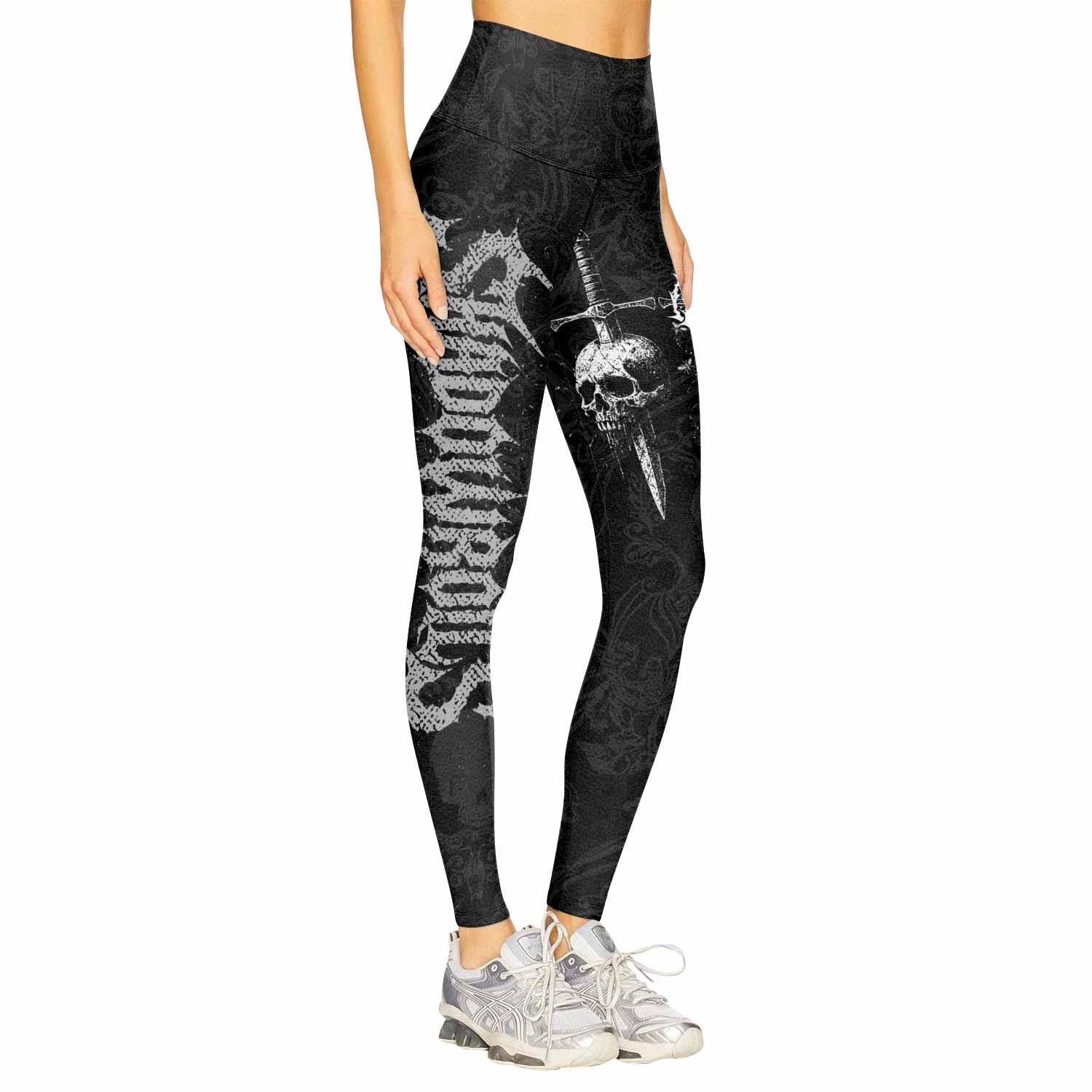 Bone Reaper Women's Leggings - right side mockup