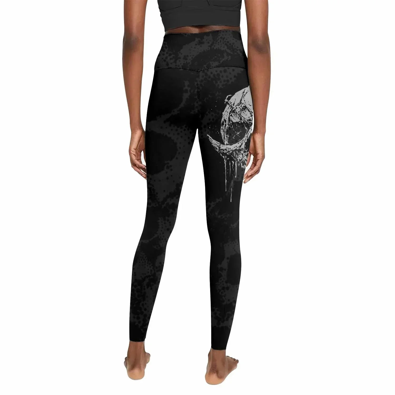 Pierced by Shadows Women's Leggings - back view mockup