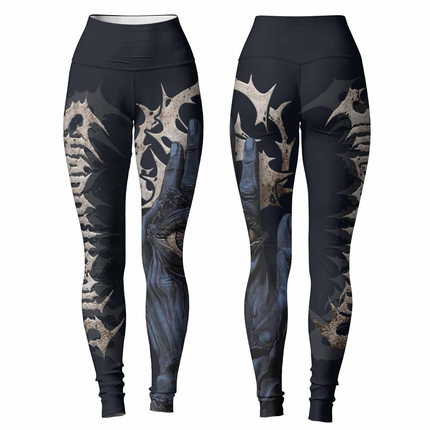 The All-Seeing Hand Women's Leggings - front and back view