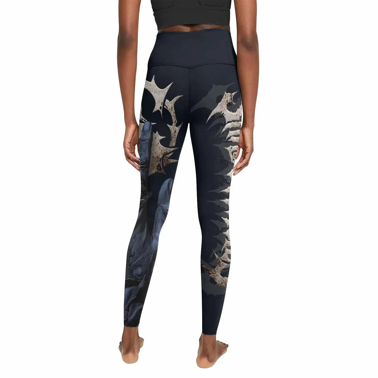 The All-Seeing Hand Women's Leggings - back view mockup