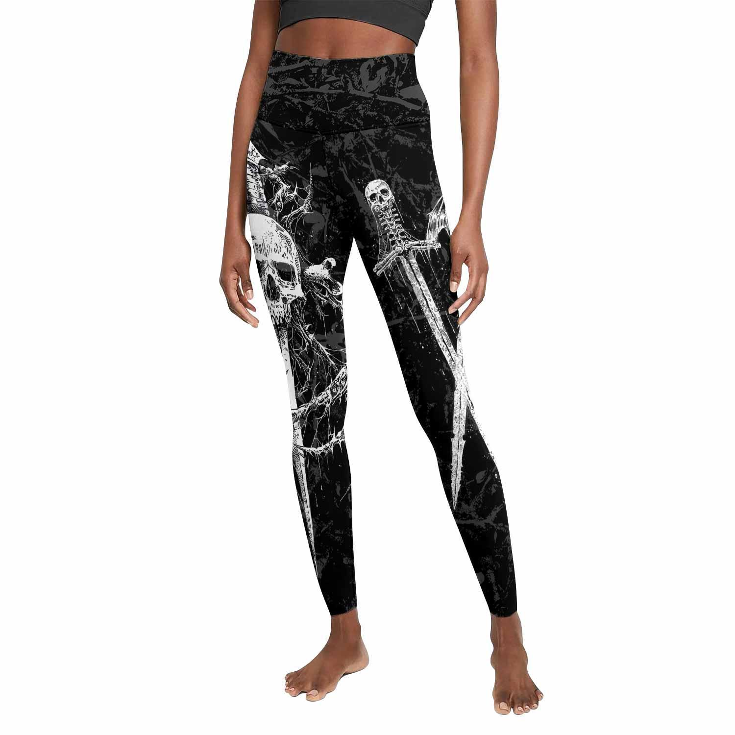 Throne Pierced Women's Leggings - front view mockup