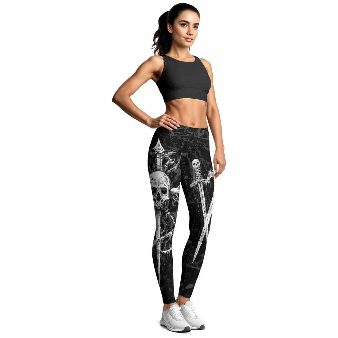 Throne Pierced Women's Leggings - lifestyle view
