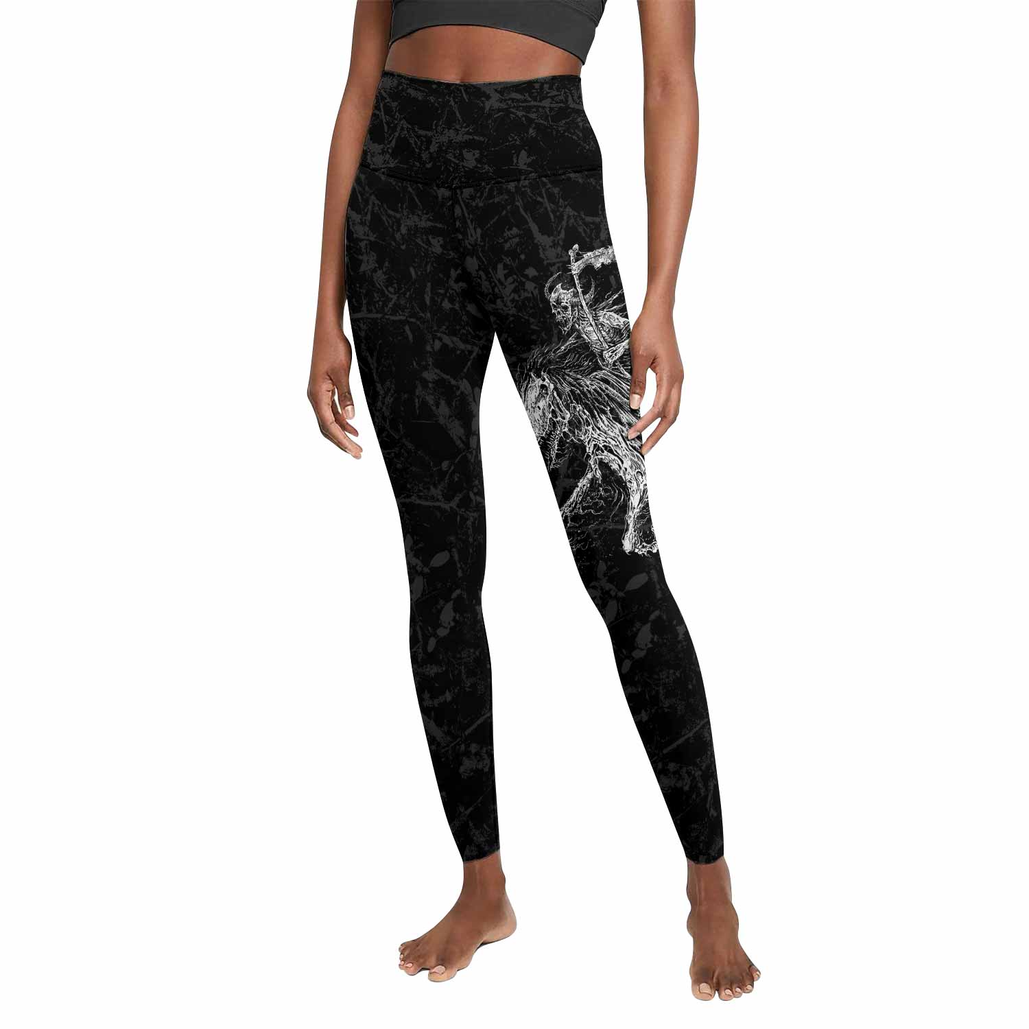 March Into Turmoil Women's Leggings - front view mockup