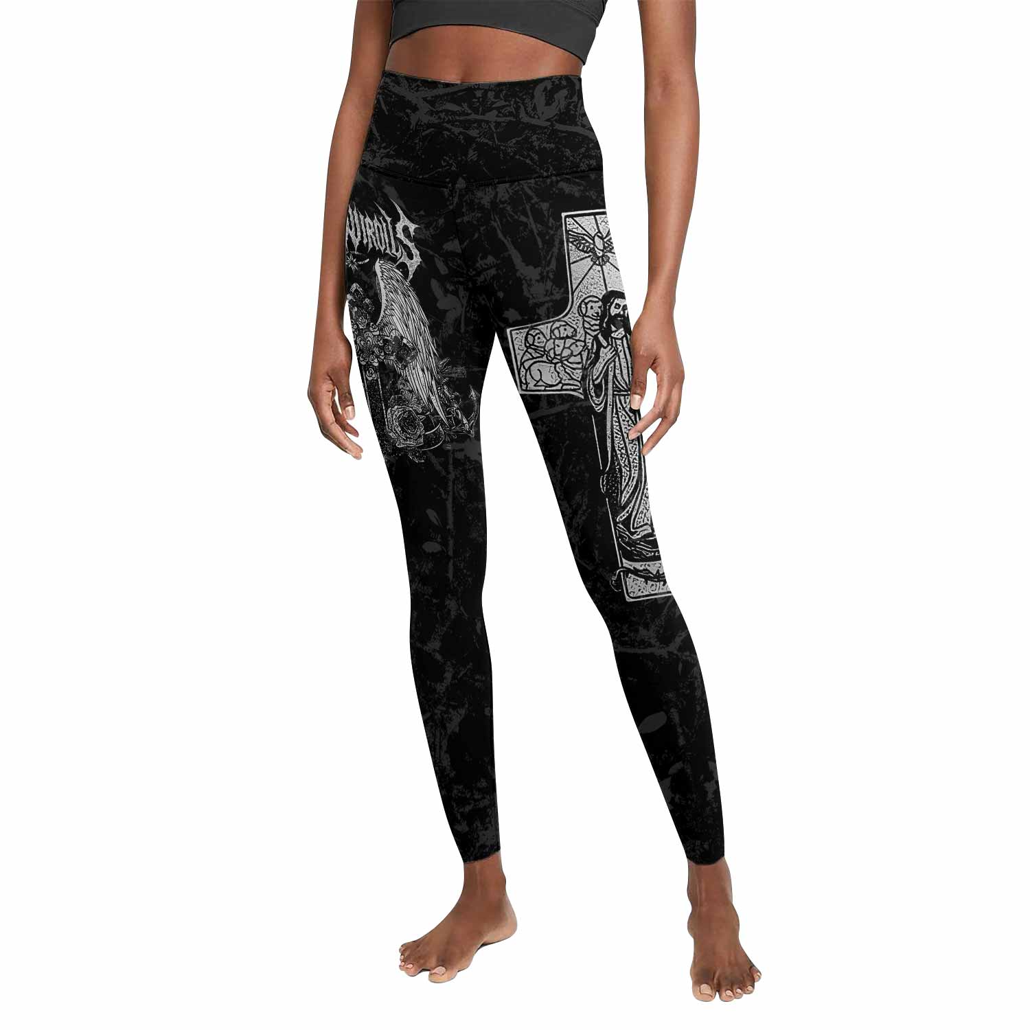 Bones of Grace Women's Leggings - front view mockup
