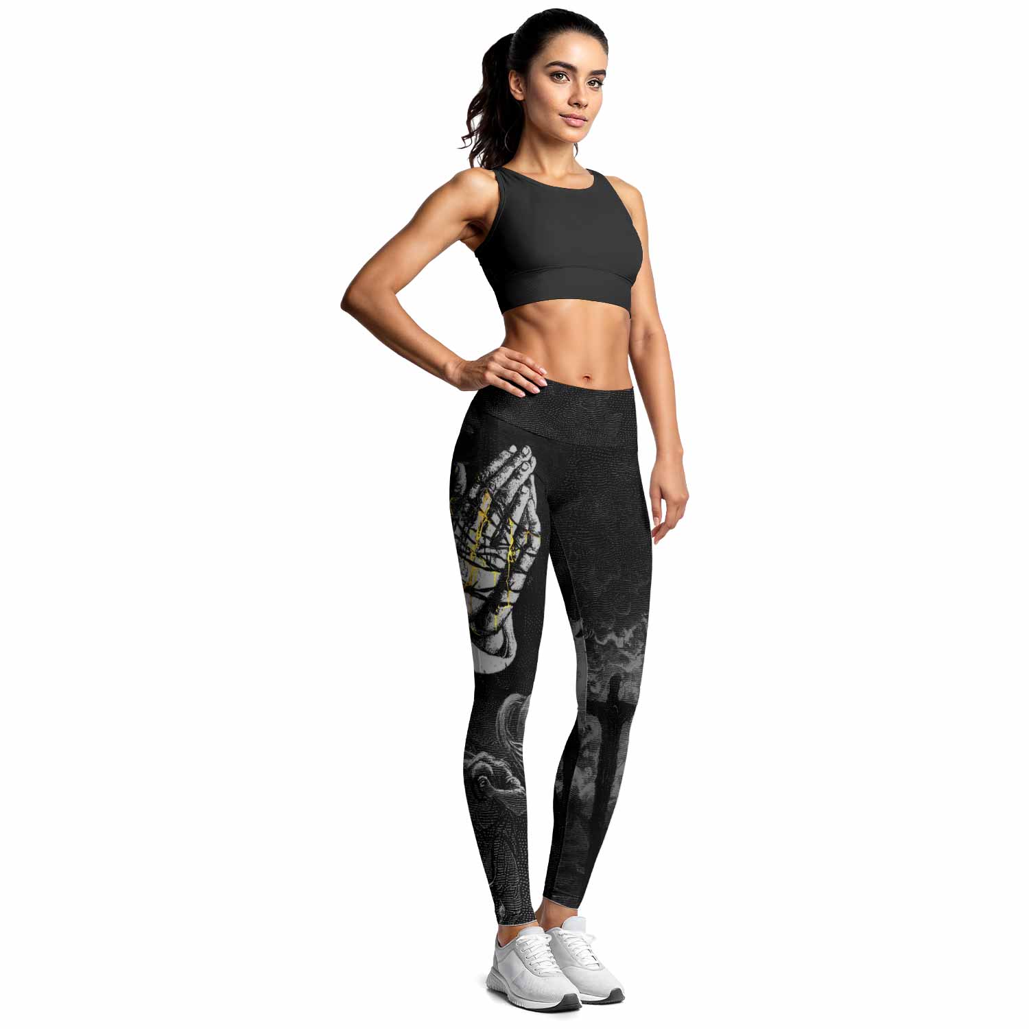 Crucified Grace Women's Leggings - lifestyle view