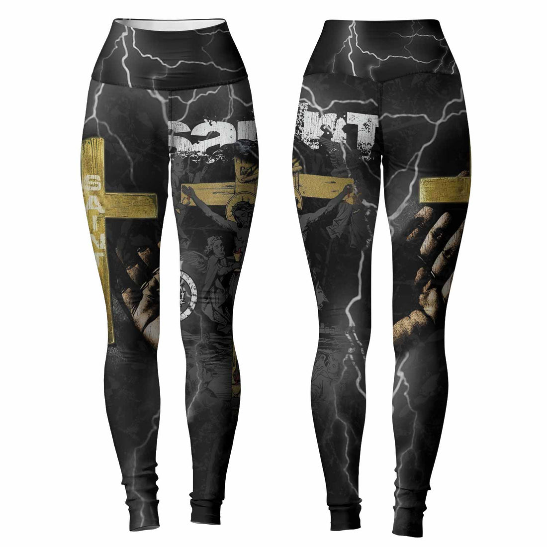 Crucified Saint Women's Leggings - lifestyle view
