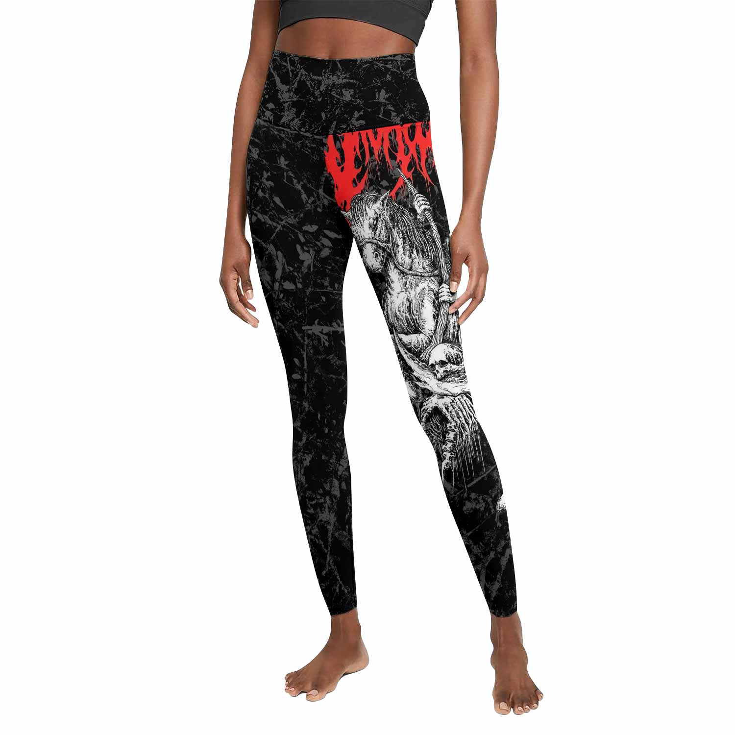 Trumpets of the End Women's Leggings - front view mockup