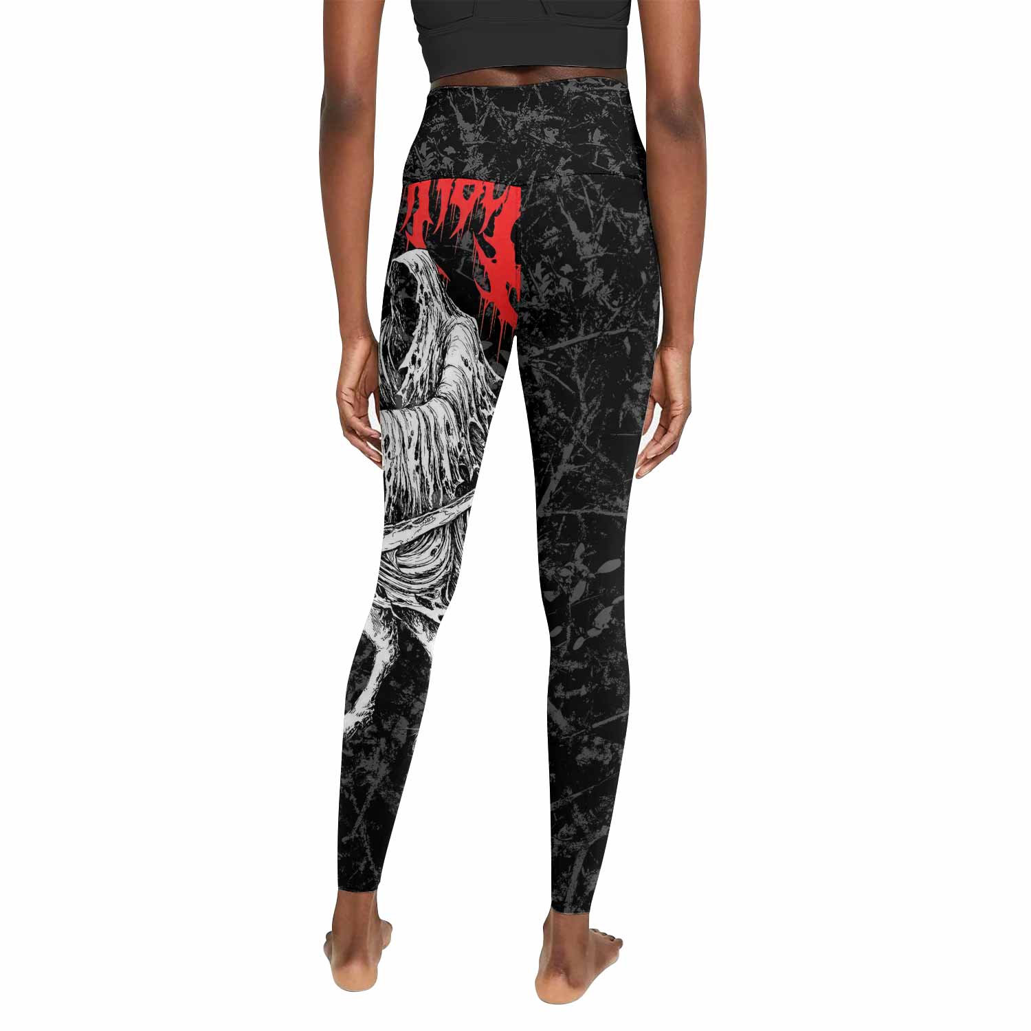 Trumpets of the End Women's Leggings - back view mockup