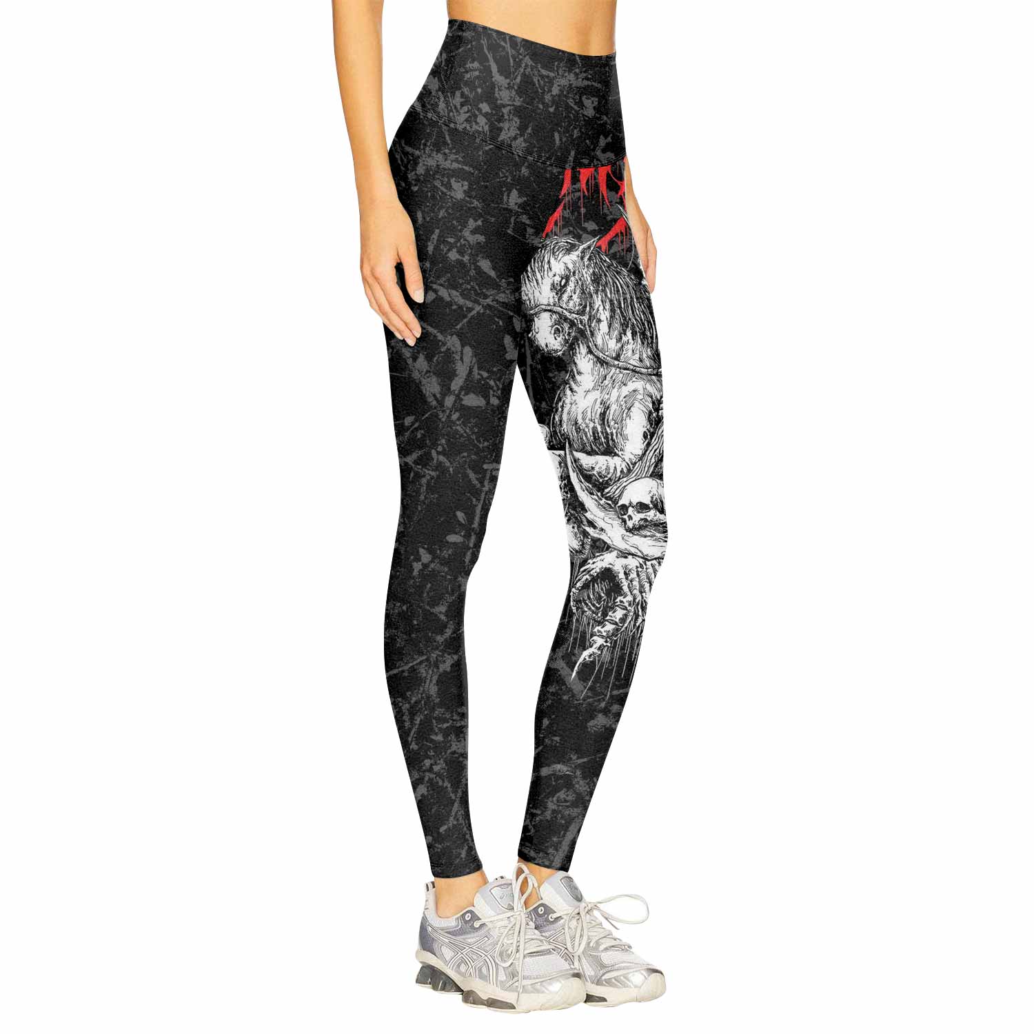 Trumpets of the End Women's Leggings - right side mockup