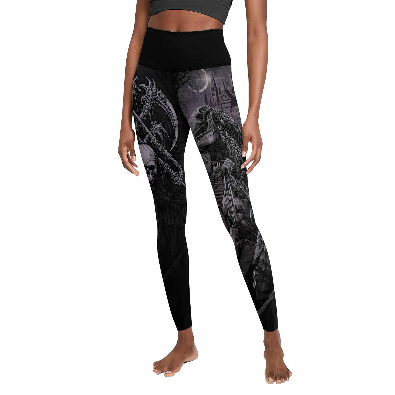 Reaper's Dominion Women's Leggings - front view mockup