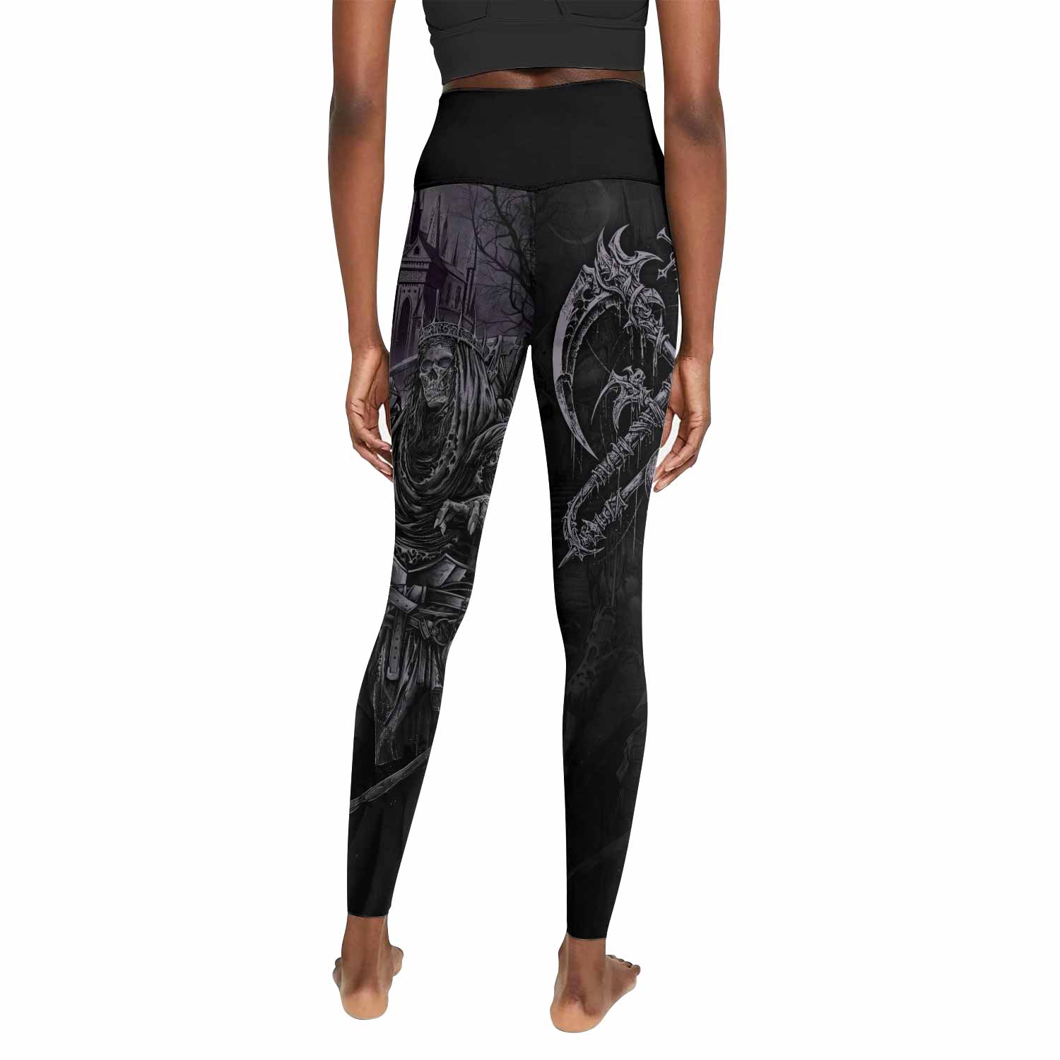 Reaper's Dominion Women's Leggings - back view mockup