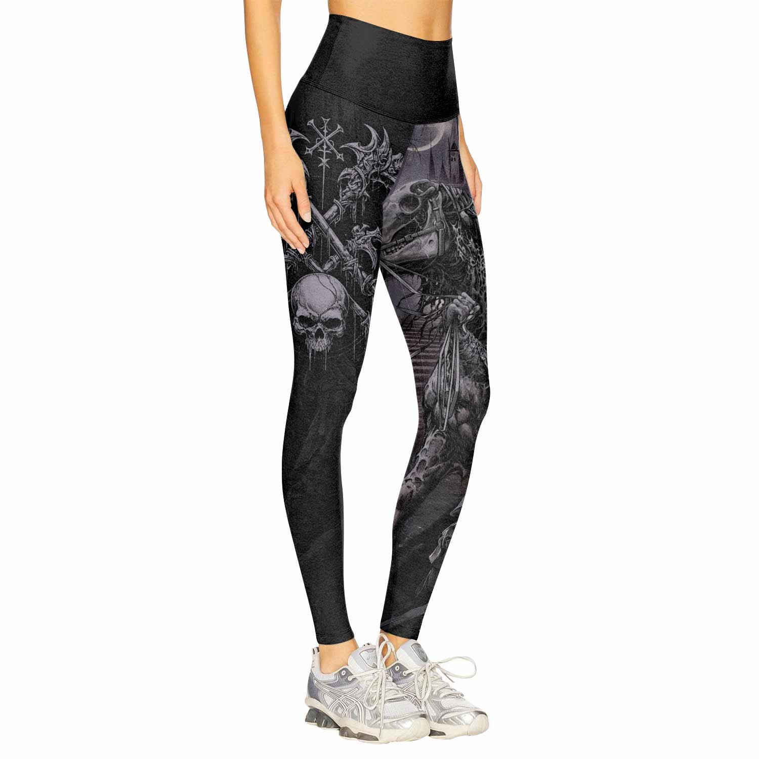 Reaper's Dominion Women's Leggings - right side mockup