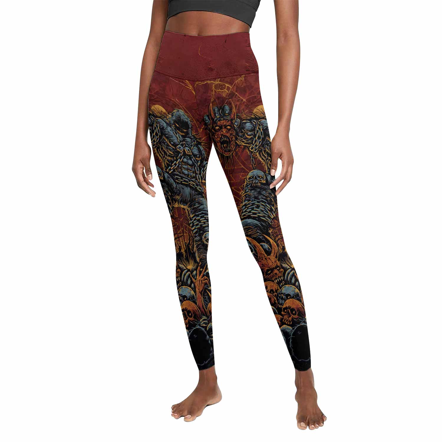 Disturbed Dominion Women's Leggings - front view mockup