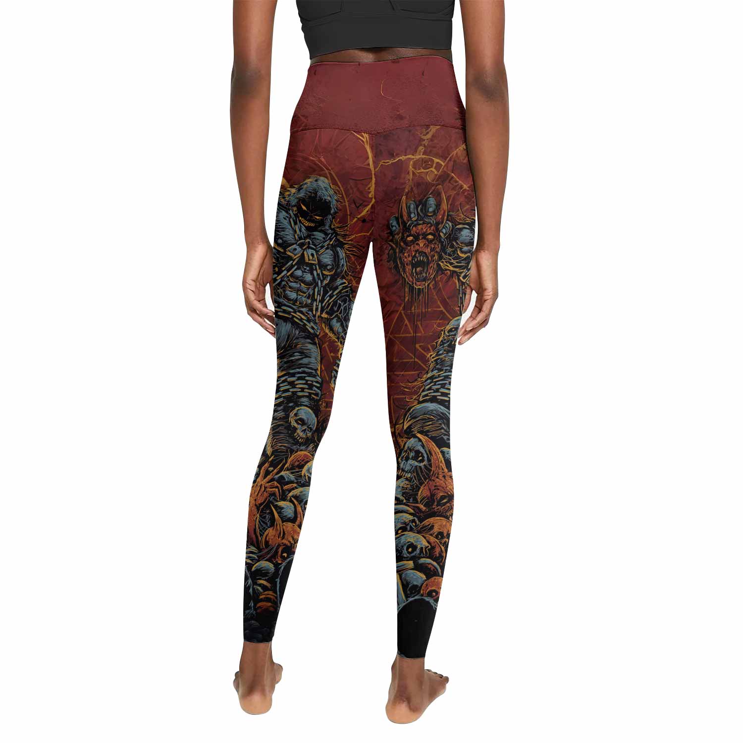 Disturbed Dominion Women's Leggings - back view mockup