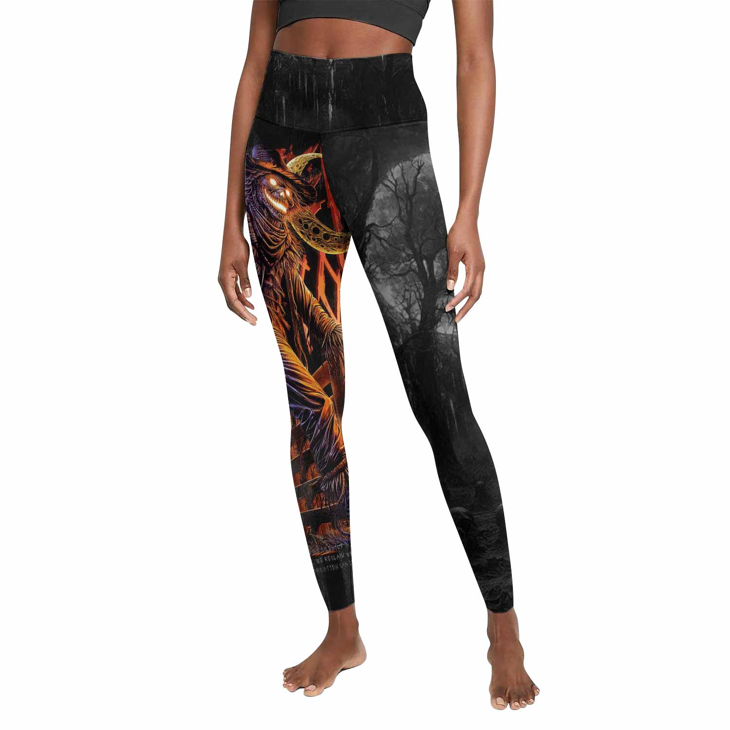 Scarecrow Prophecy Women's Leggings - front view mockup