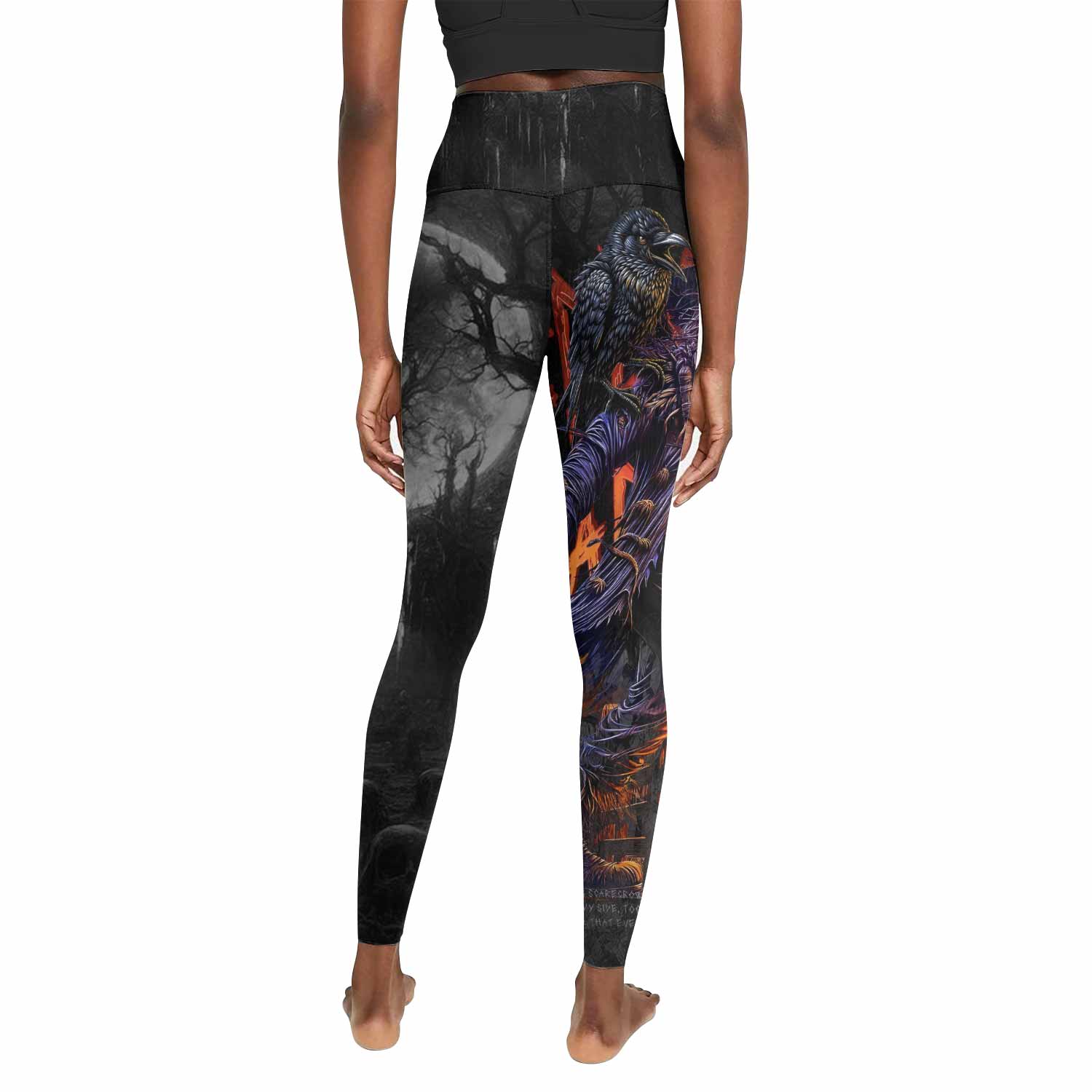 Scarecrow Prophecy Women's Leggings - back view mockup